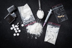 drugs-and-drug-paraphernalia-on-a-black-background