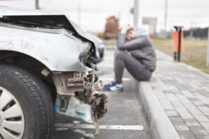 man upset after a hit-and-run