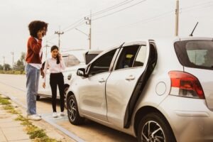 people calling for help after rear crash